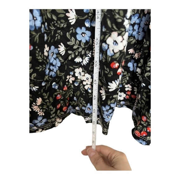 ASOS Curve Floral Colorblock Long Sleeve V-Neck Midi Dress White Black Size 18 - Picture 8 of 12